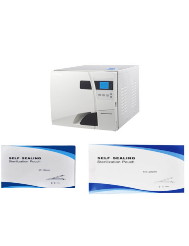 18L Autoclave + 1 year subscription of sterilization pouches*